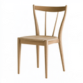 Chaise de salle à manger 45 x 52 x 85 cm en bois beige style scandinave